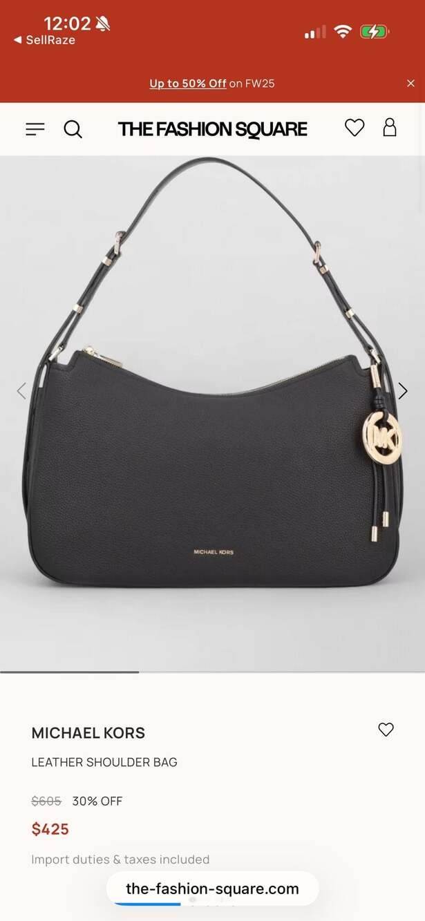 NWT- Michael Kors Shoulder bag adjustable strap gold tone hardware